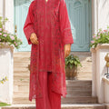 Eid Ka Jora By Bin Saeed Stitched 3 Piece Luxury Emb Chiffon Gown Collection-SMPC-2027-Red