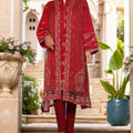 Eid Ka Jora By Bin Saeed Stitched 3 Piece Luxury Emb Chiffon Gown Collection-SMPC-2046-Red