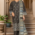 Eid Ke Rang By Bin Saeed Stitched 3 Piece Chikankari Lawn Collection'2025-WC-1786-Navy Blue