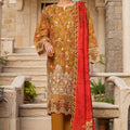 Eid Ke Rang By Bin Saeed Stitched 3 Piece Chikankari Lawn Collection'2025-WC-1785-Mustard