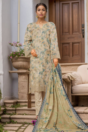 Eid Ke Rang By Bin Saeed Stitched 3 Piece Chikankari Lawn Collection'2025-SM-1773-Skin