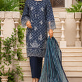 Eid Ke Rang By Bin Saeed Stitched 3 Piece Chikankari Lawn Collection'2025-SM-1767-Blue
