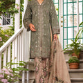 Eid Ki Khushiyan by Bin Saeed Stitched 3 Piece Luxury Self & Stripe Collection'2025-SM-1856