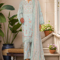 Eid Ki Khushiyan by Bin Saeed Stitched 3 Piece Luxury Self & Stripe Collection'2025-SM-1858