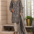 Eid Ki Khushiyan by Bin Saeed Stitched 3 Piece Luxury Self & Stripe Collection'2025-SM-1854