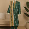Almeerah Unstitched 3 Piece Luxe Summer Collection'2025-Emerald Green Allure