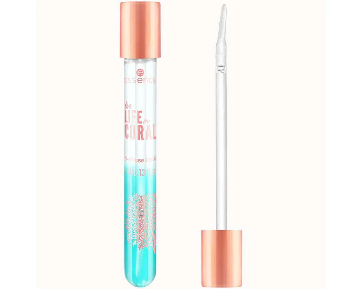 Essence Live Life In Coral Bi-Phase Lip Oil 001 4Ml