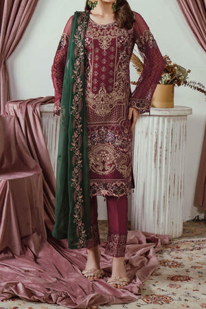 Ramsha Unstitched 3 Piece Chiffon Vol-25 Collection'2024-F-2501