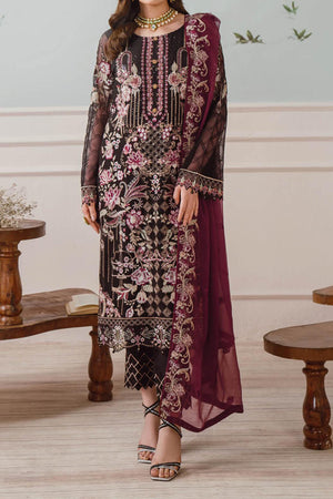 Ramsha Unstitched 3 Piece Chiffon Vol-25 Collection'2024-F-2504