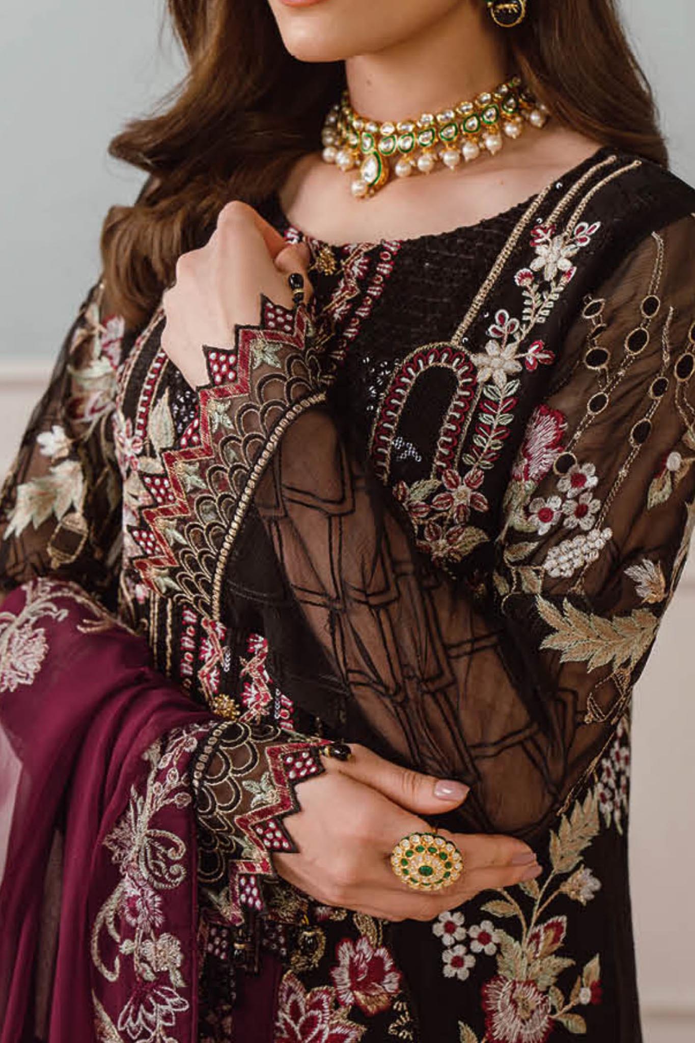 Ramsha Unstitched 3 Piece Chiffon Vol-25 Collection'2024-F-2504