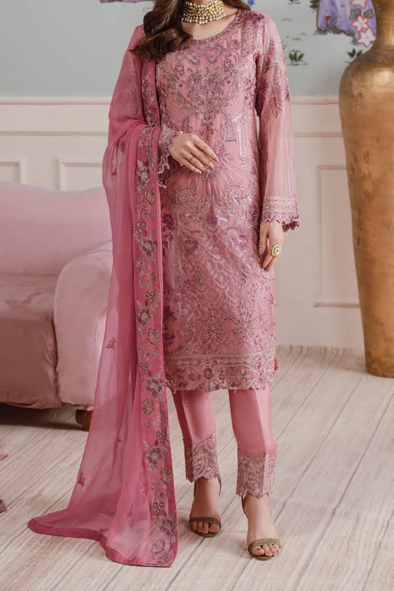 Ramsha Unstitched 3 Piece Chiffon Vol-25 Collection'2024-F-2511