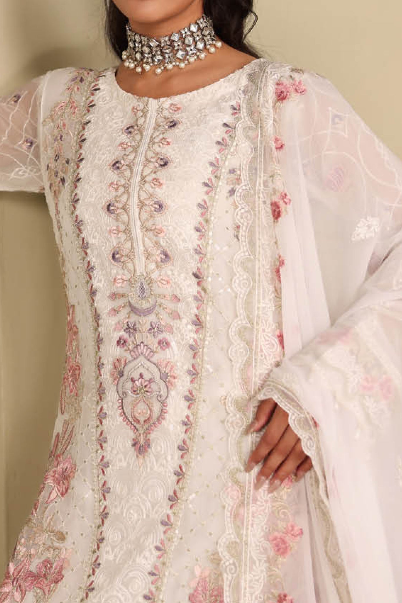 Ramsha Unstitched 3 Piece Luxury Chiffon Vol-27 Collection'2025-F-2706