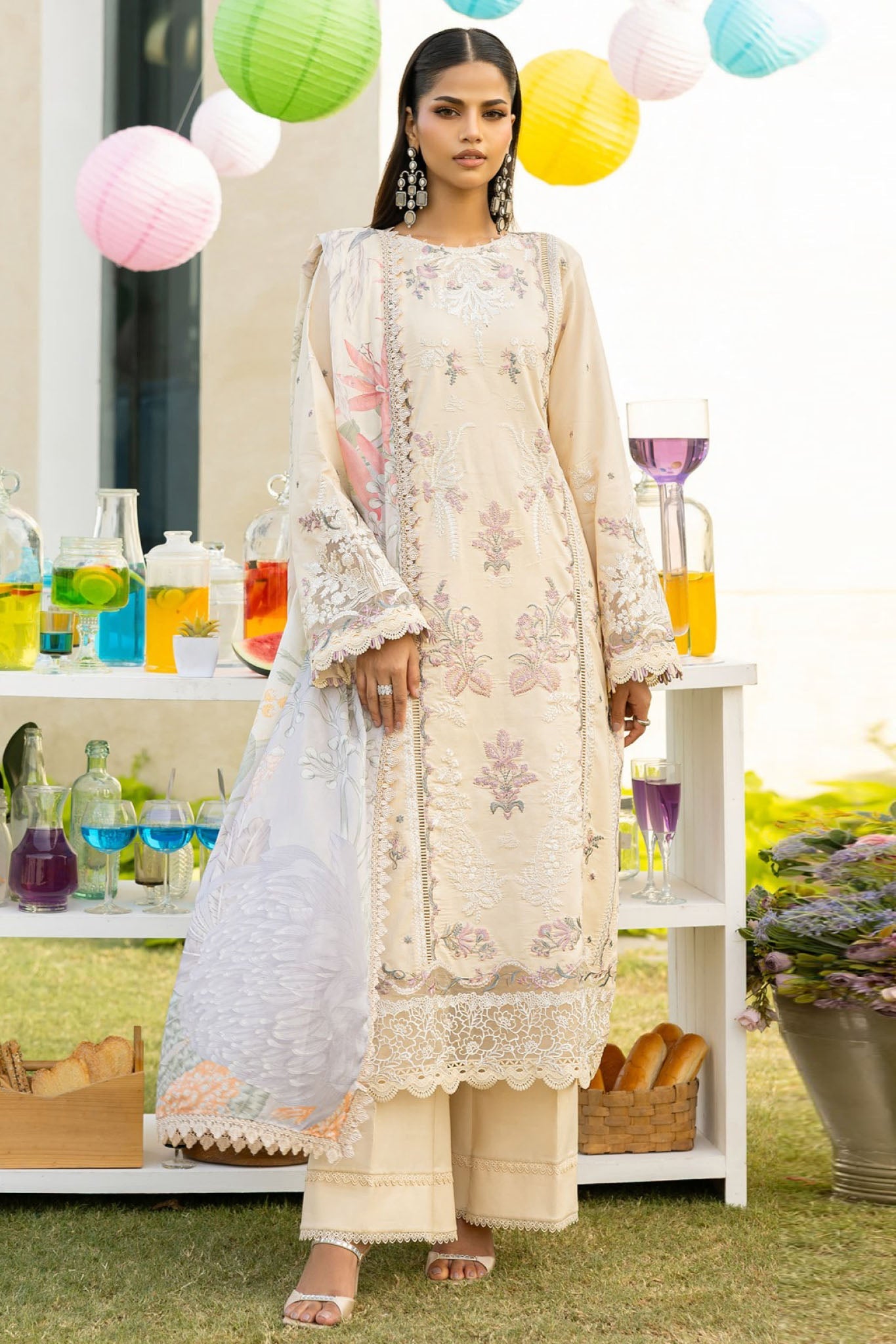 Florent Unstitched 3 Piece Lawn Eid Collection'2025-FEF-03-B