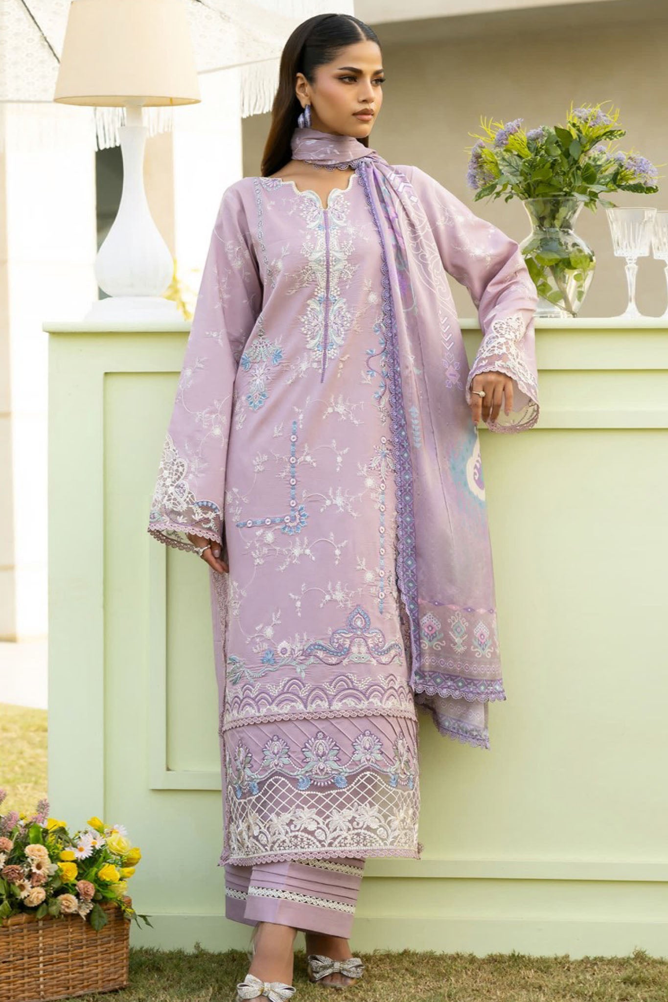 Florent Unstitched 3 Piece Lawn Eid Collection'2025-FEF-08-A