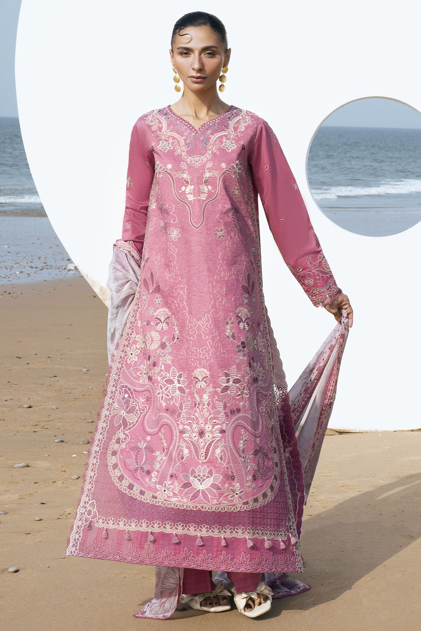 Florent Unstitched 3 Piece Festive Luxury Lawn Suit-FLL-1A