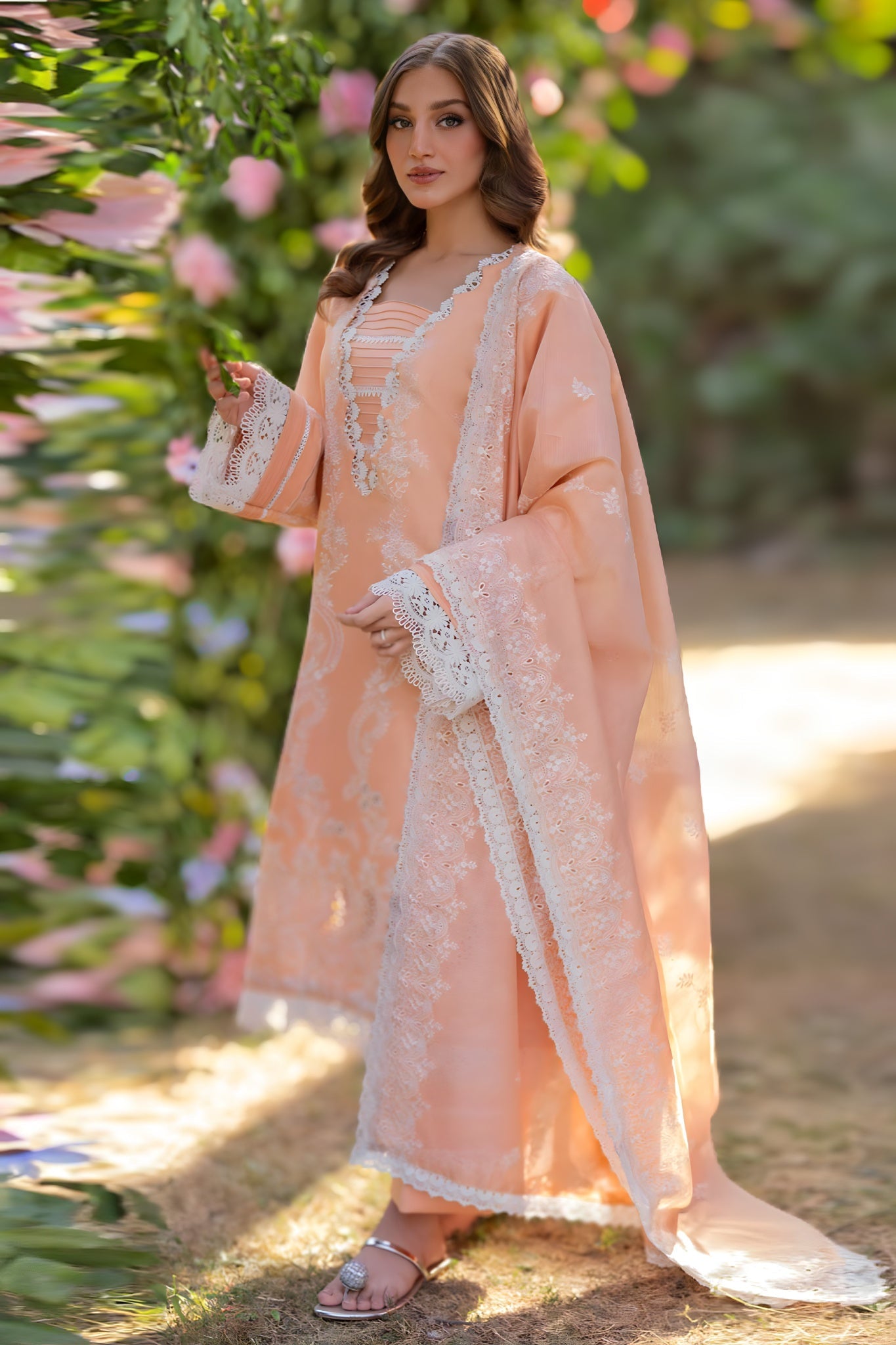 Reveerie By Florent Unstitched 3 Piece Chikankari Suit-FL-01-B