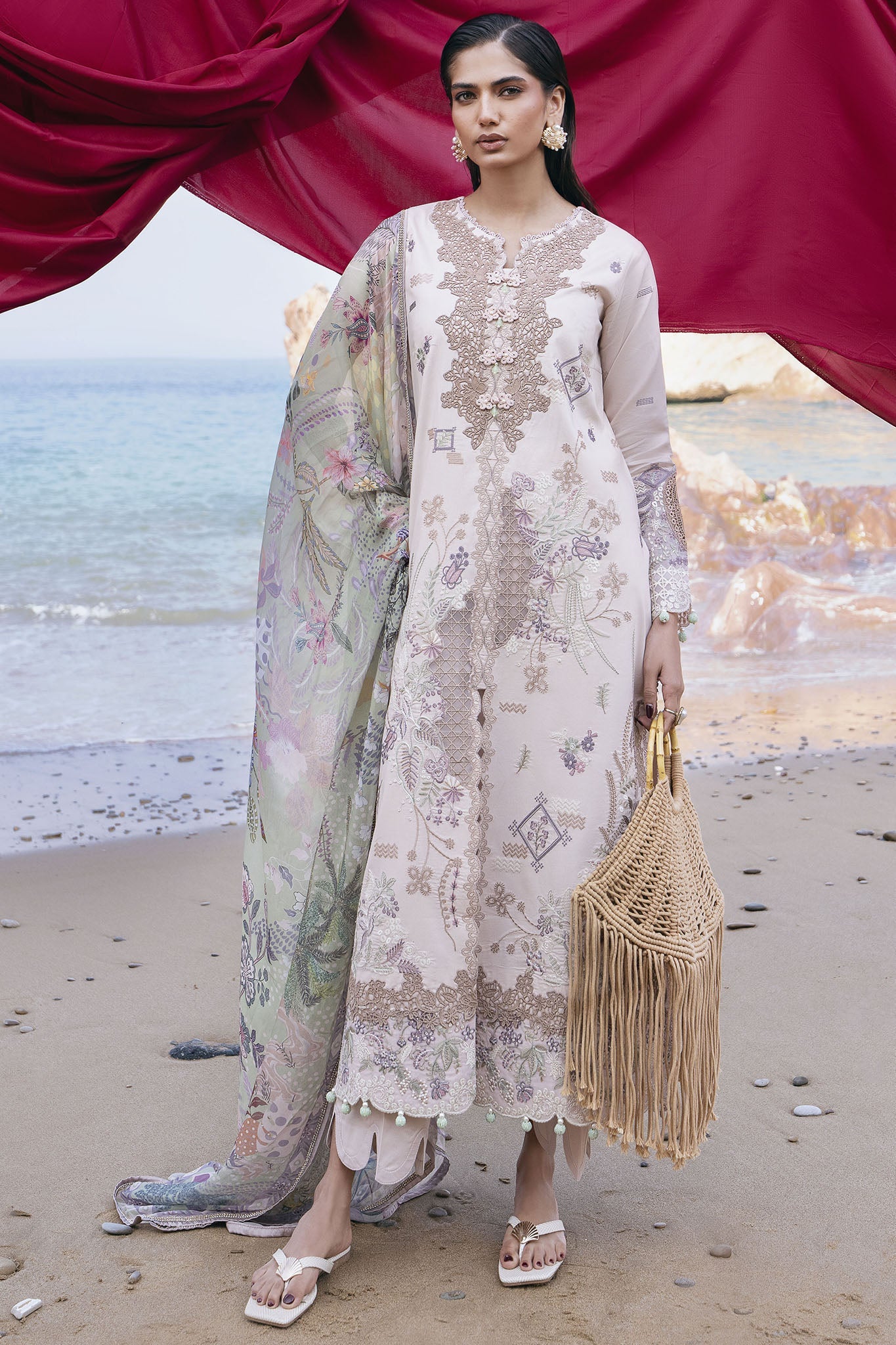 Florent Unstitched 3 Piece Festive Luxury Lawn Suit-FLL-2A