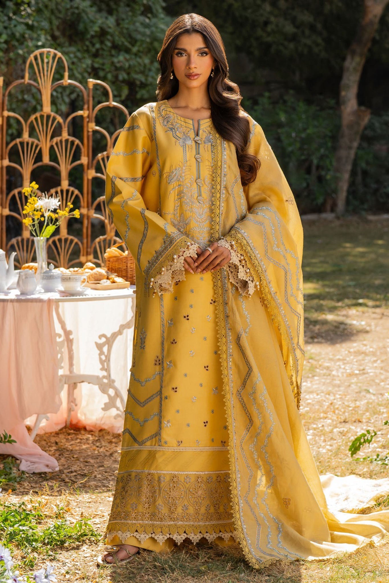 Reveerie By Florent Unstitched 3 Piece Chikankari Suit-FL-03-A