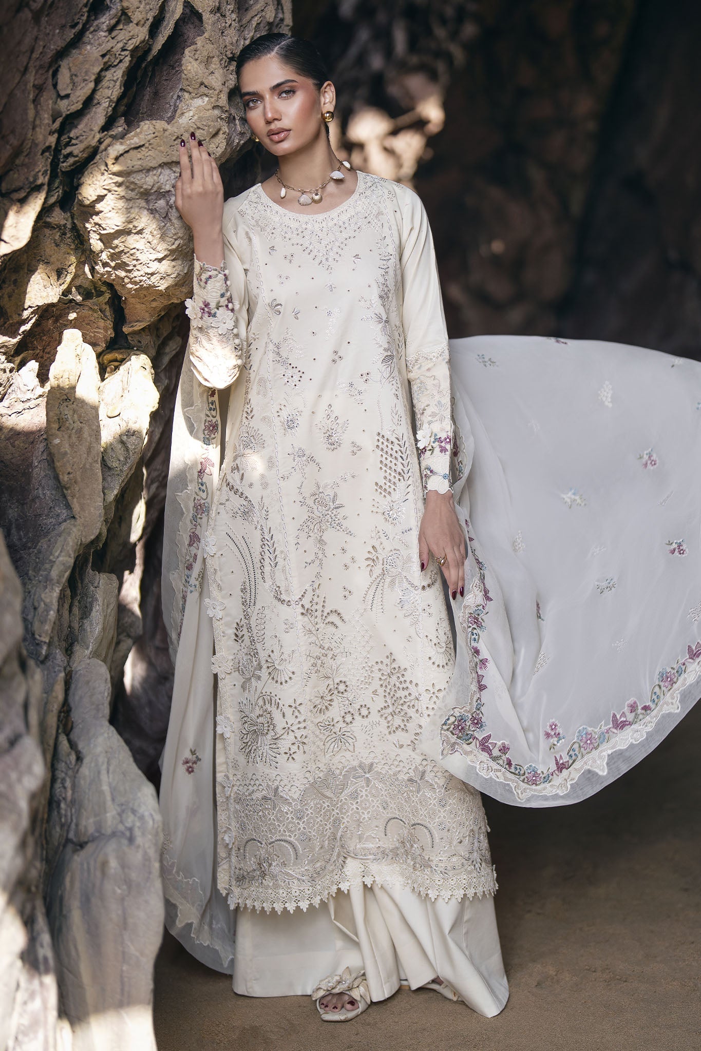 Florent Unstitched 3 Piece Festive Luxury Lawn Suit-FLL-3A