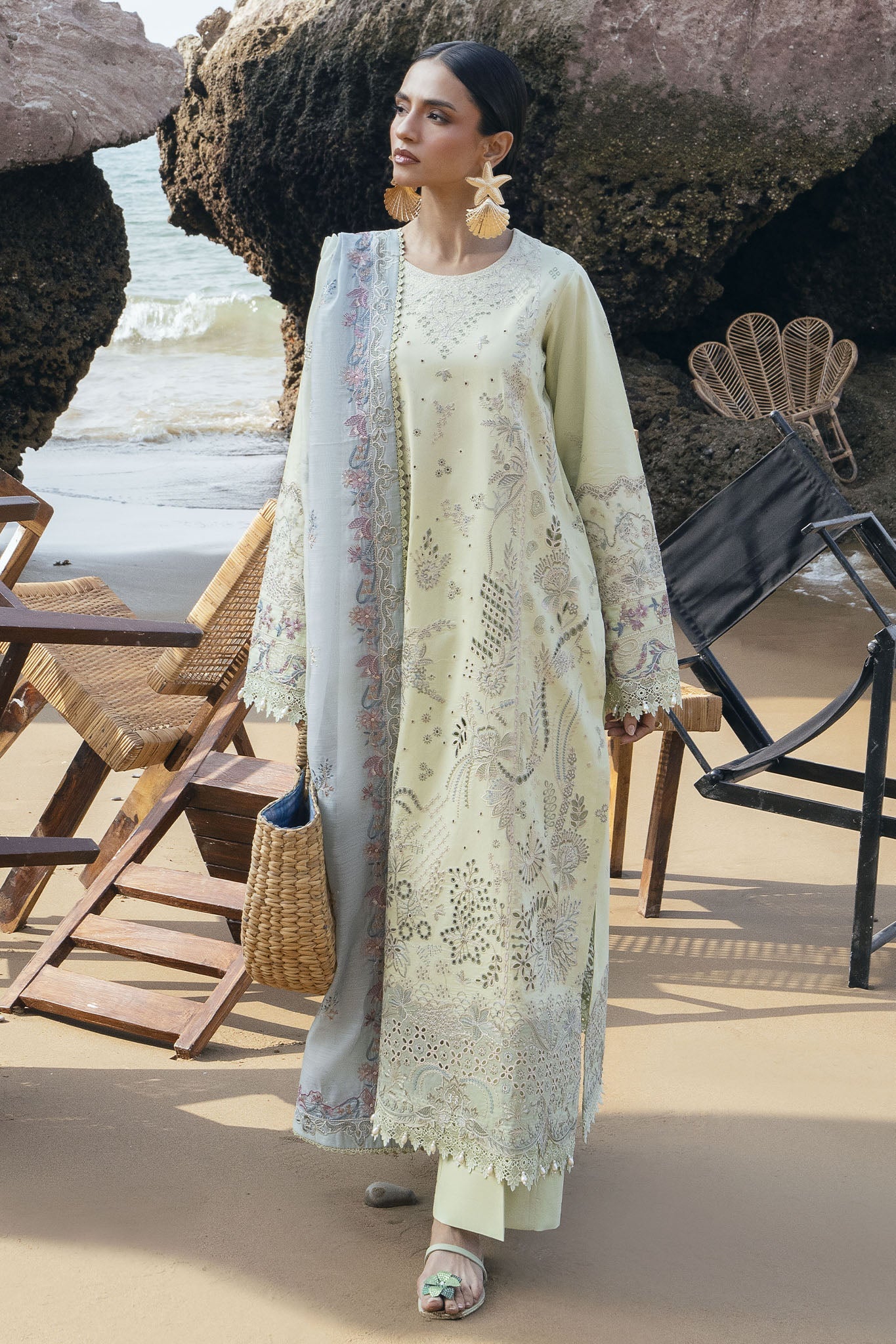 Florent Unstitched 3 Piece Festive Luxury Lawn Suit-FLL-3B