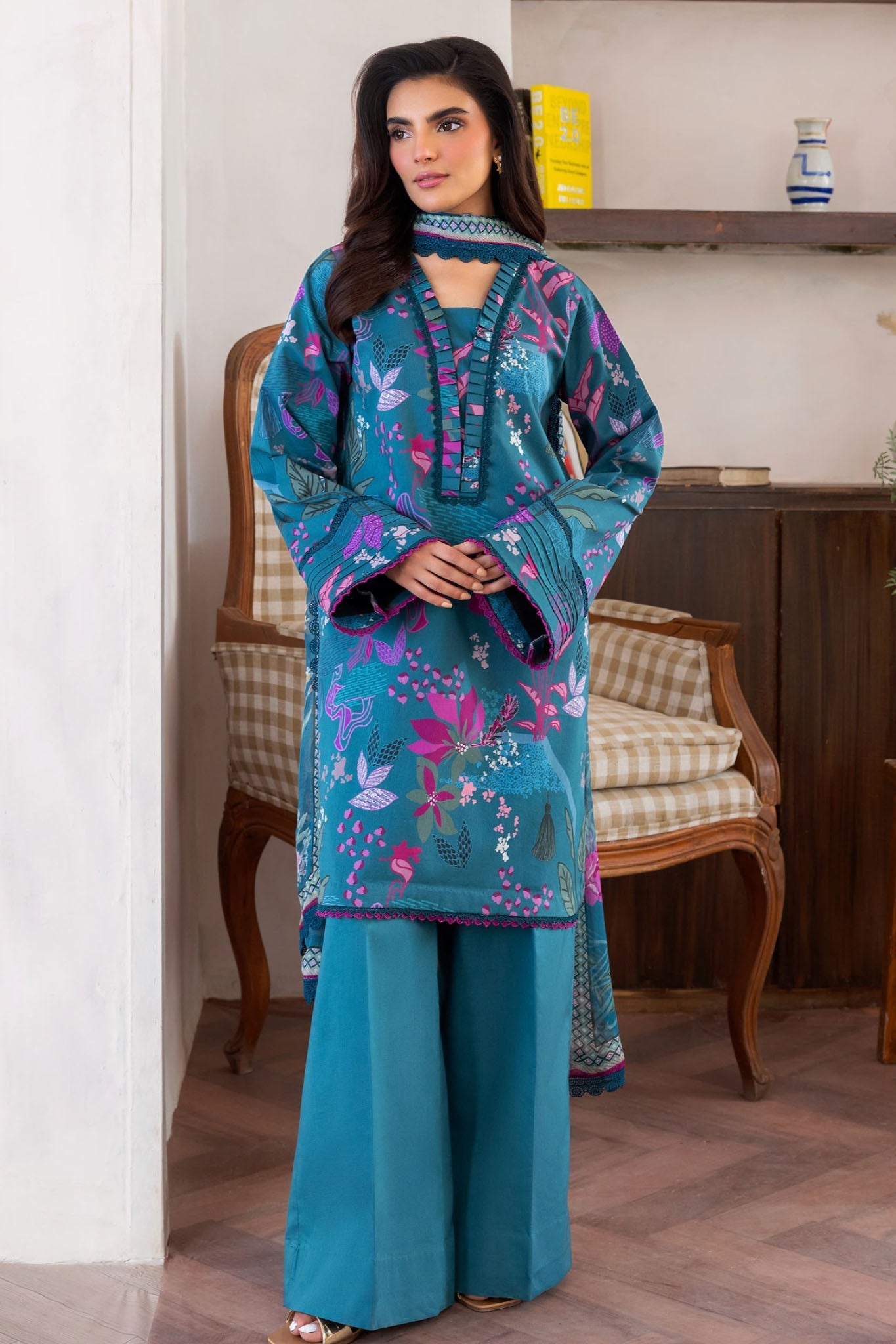 Florent Unstitched 3 Piece Luxury Prints Suit-FL-05-B