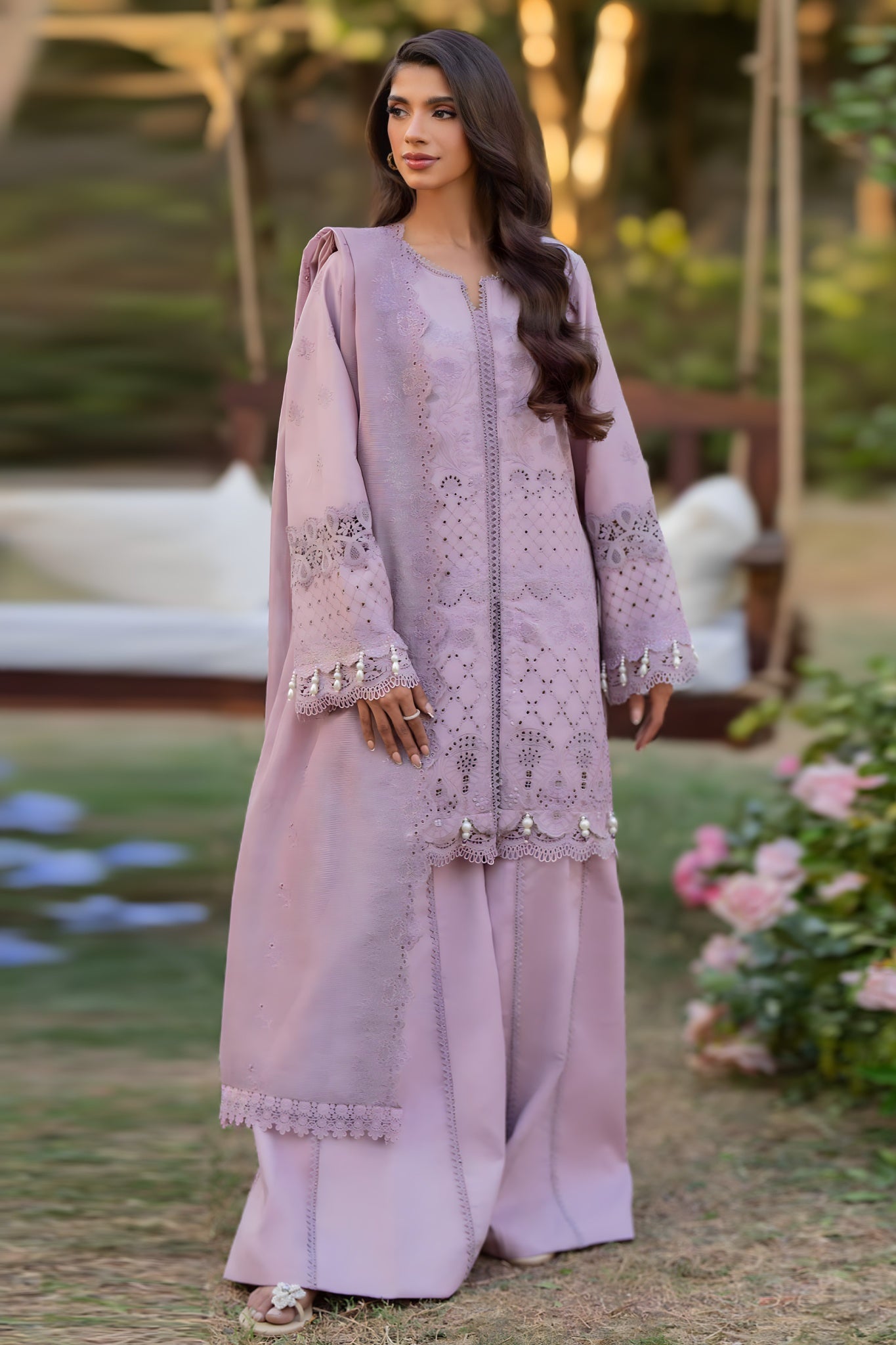 Reveerie By Florent Unstitched 3 Piece Chikankari Suit-FL-05-B
