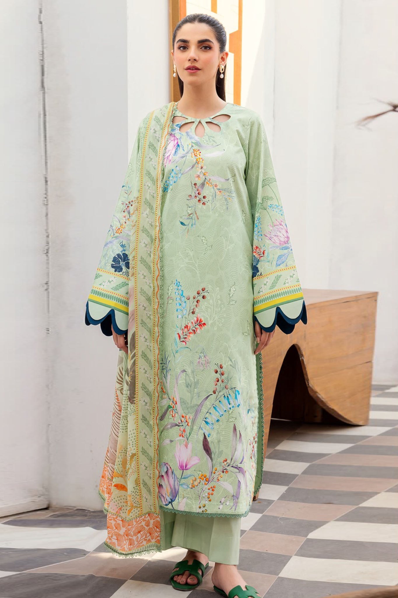 Florent Unstitched 3 Piece Luxury Prints Suit-FL-07-A