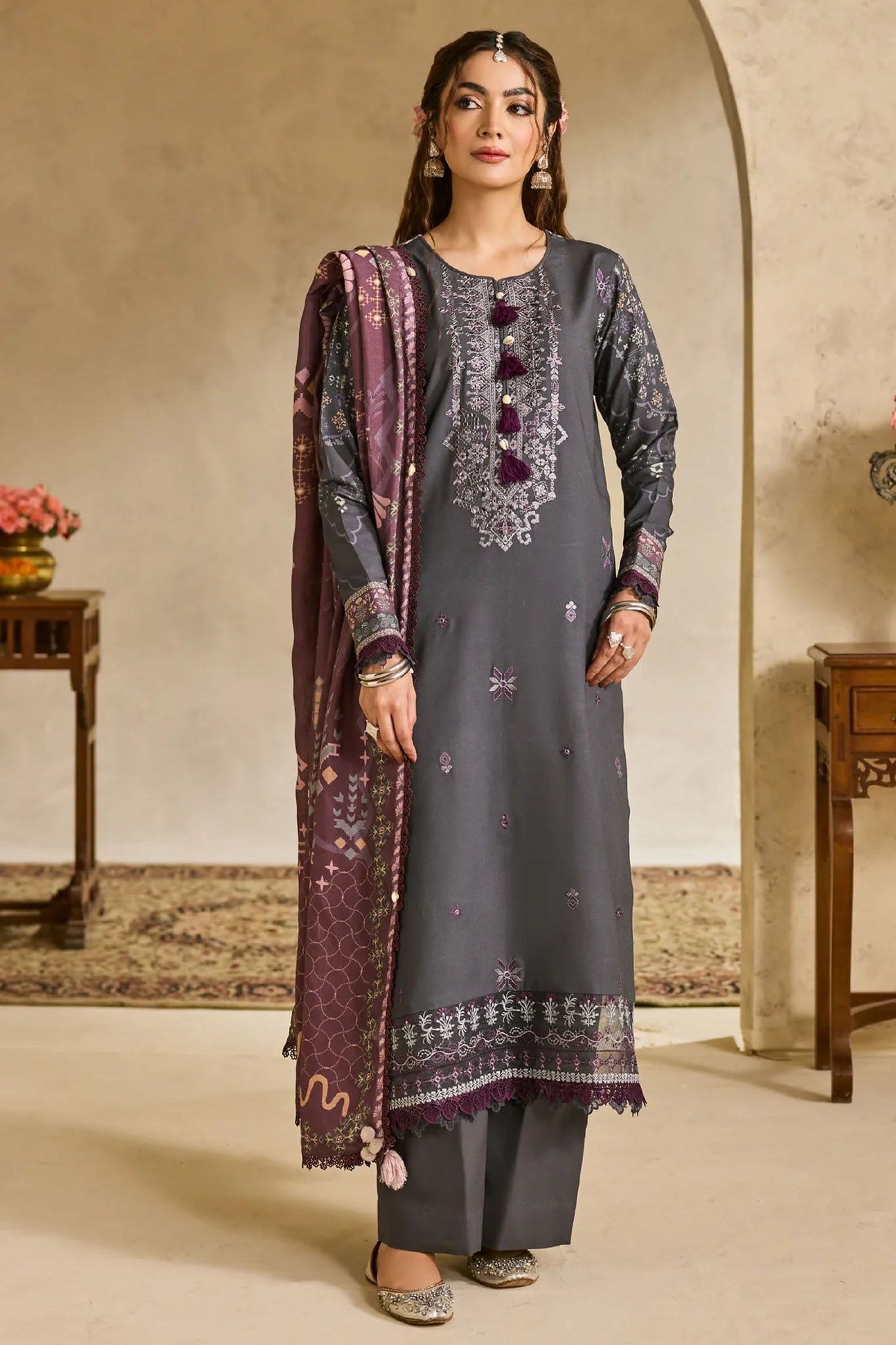 Zync One Nation By Florent Unstitched 3 Piece Winter Vol-01 Collection'2025-FL-03-A