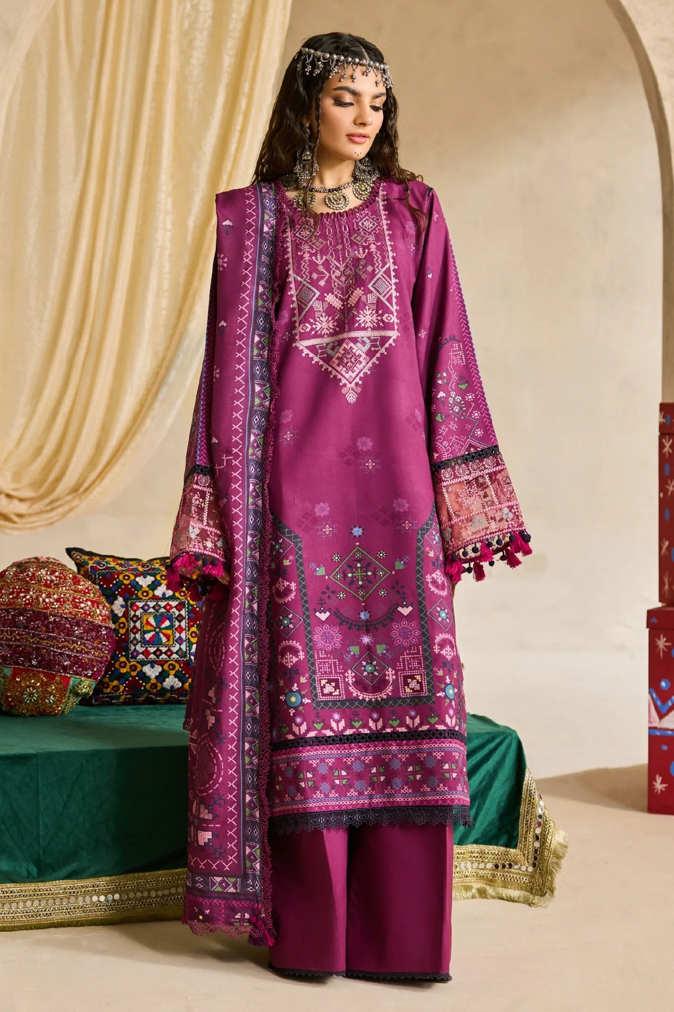 Zync One Nation By Florent Unstitched 3 Piece Winter Vol-01 Collection'2025-FL-04-B