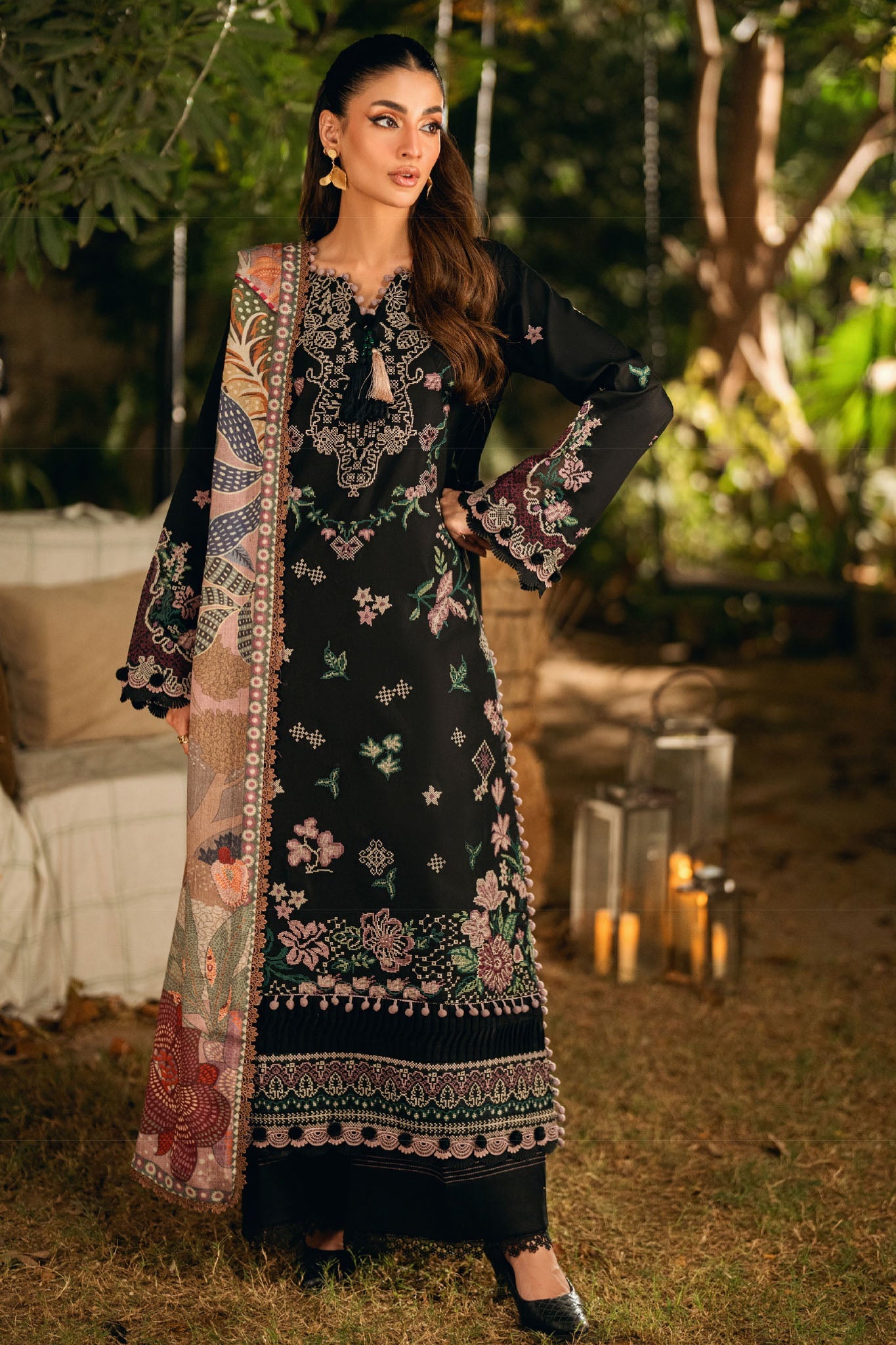 Serenity By Florent Unstitched 3 Piece Winter Collection'2025-FL-4B