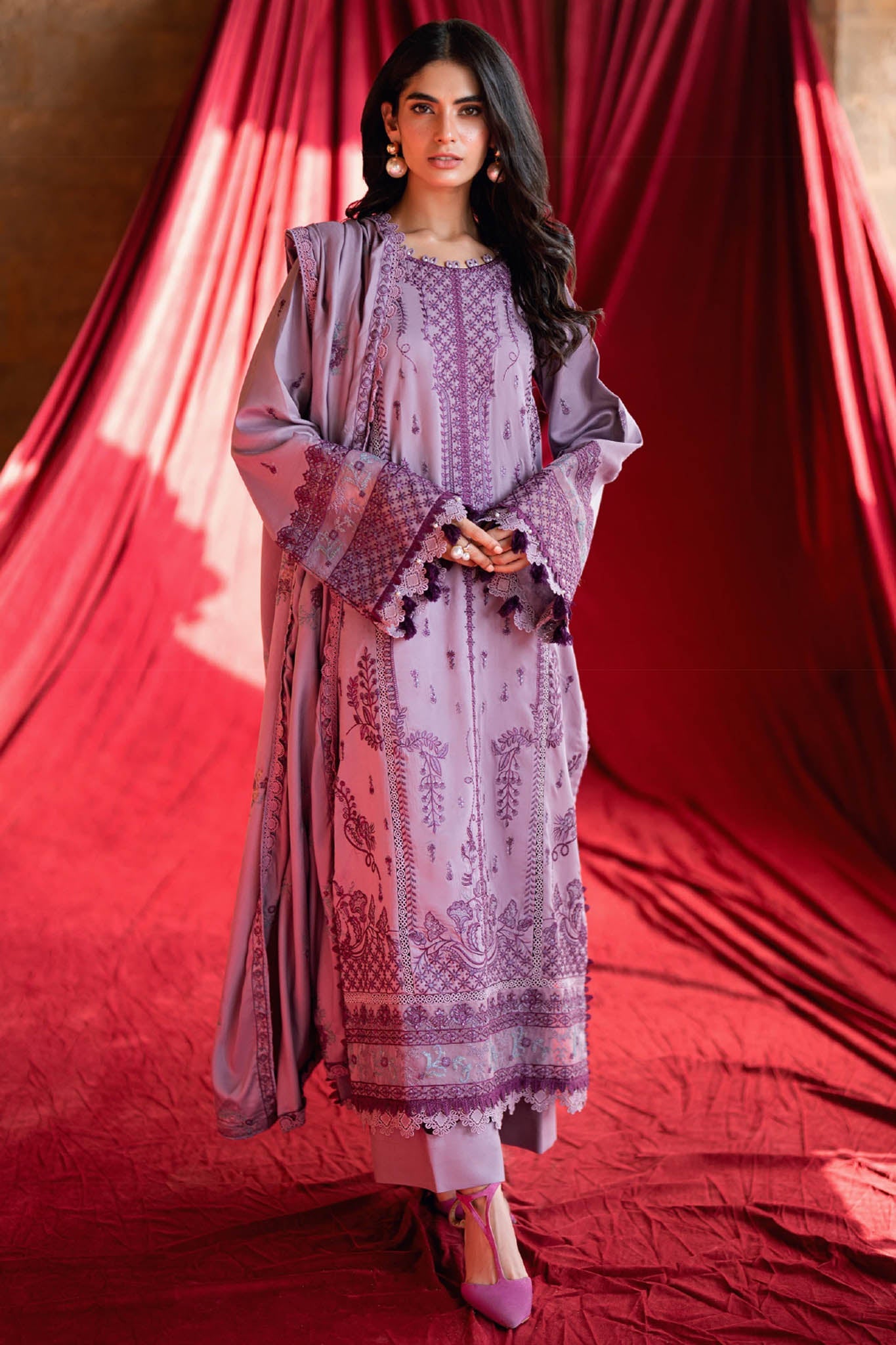 Shades of Winter By Florent Unstitched 3 Piece Marina Twill Suit-FL-5A