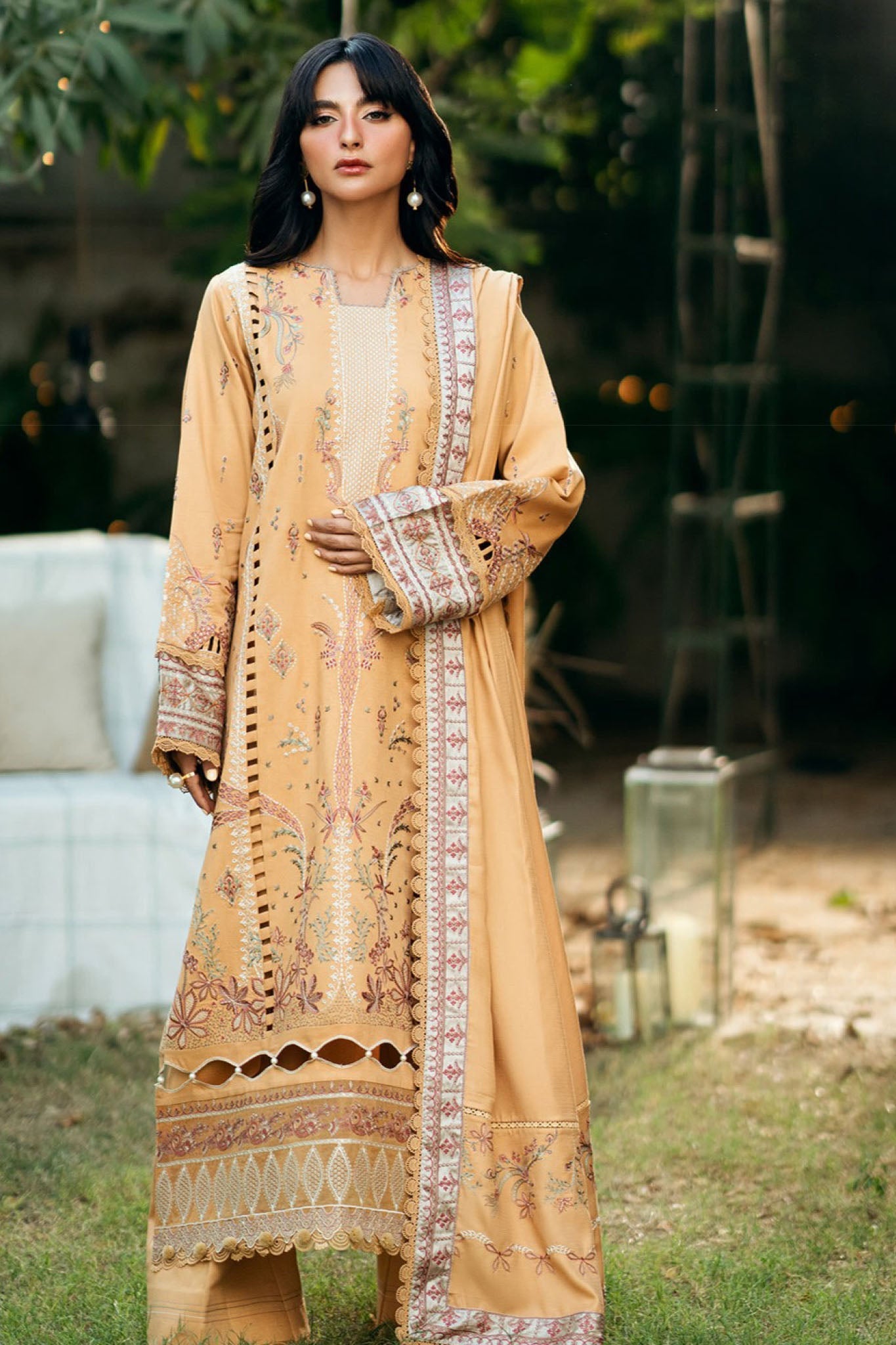 Serenity By Florent Unstitched 3 Piece Winter Suit-FL-5A