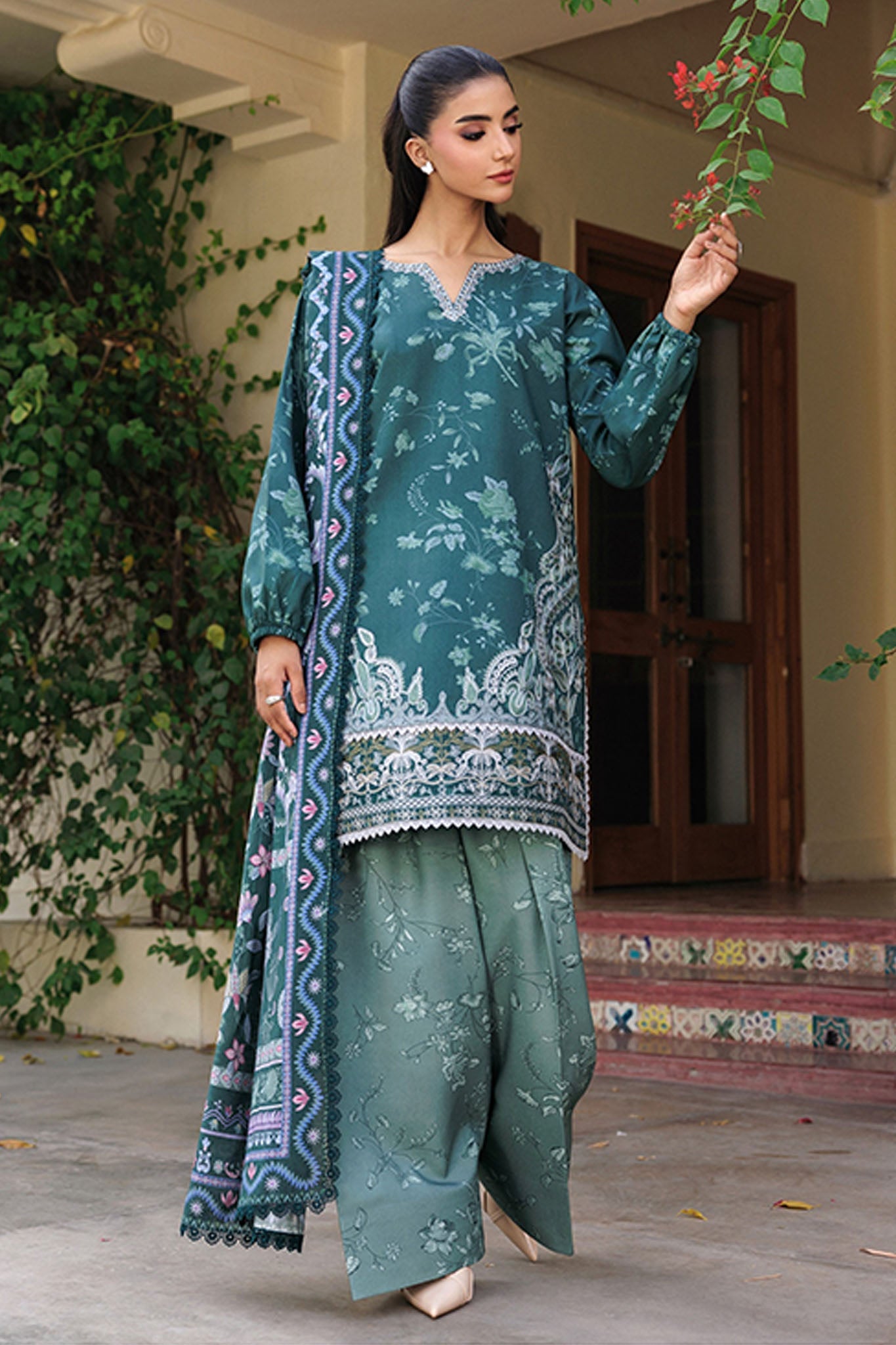 Zync Whispers By Florent Unstitched 3 Piece Winter Collection'2025-FL-7A