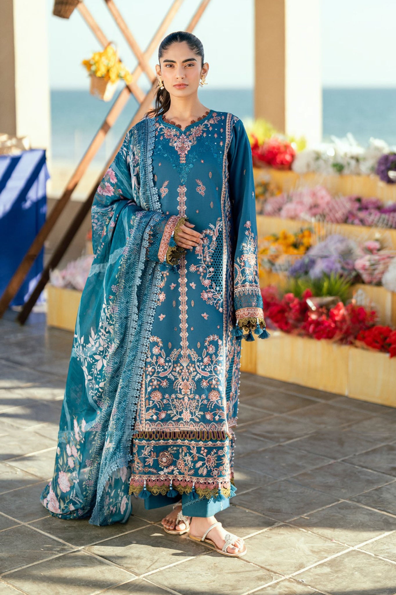 Florent Unstitched 3 Piece Luxury Lawn Eid Edit Suit-FL-08-B