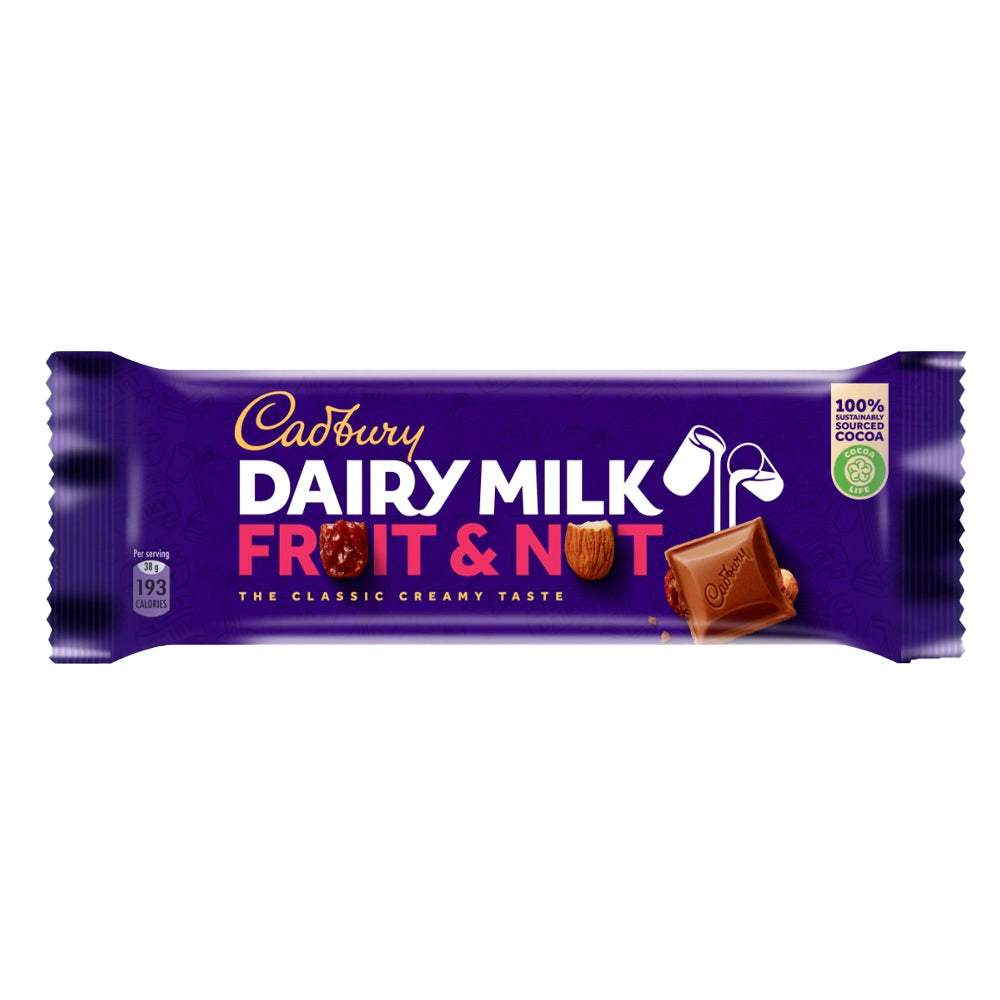 Cadbury Dairy Milk Fruit And Nut Chocolate 38g - Snapcart.pk