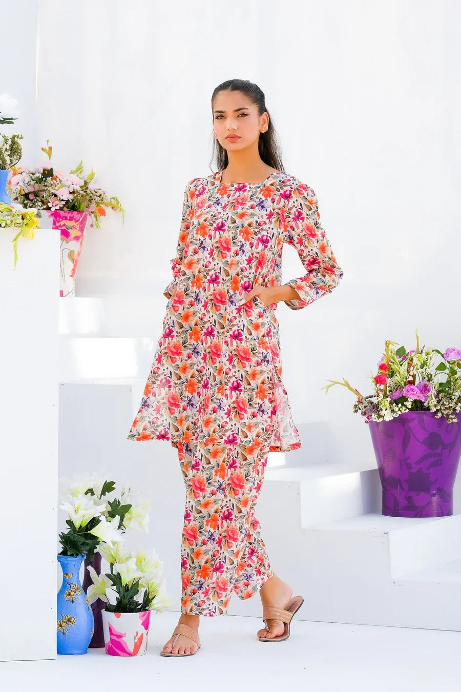 Dhaga Stitched 2 Piece Lawn Collection'2025-Matching separate 0021