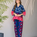 Sprinkles Stitched 2 Piece Summer Co Ord Sets Women Collection'2025-Sapphire