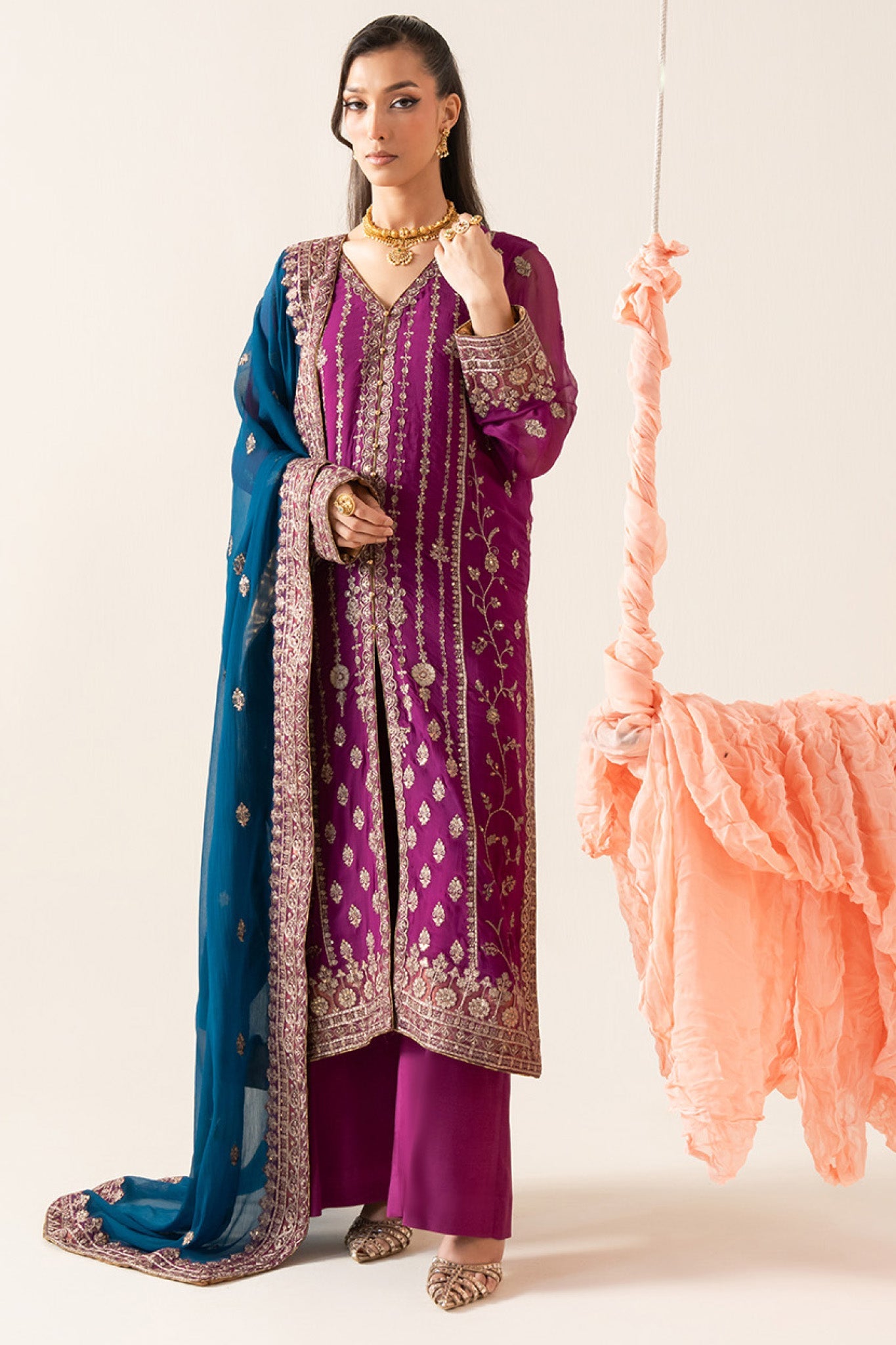 Imane by Freesia Unstitched 3 Piece Chiffon Collection'2025-FSU-5606-Medine