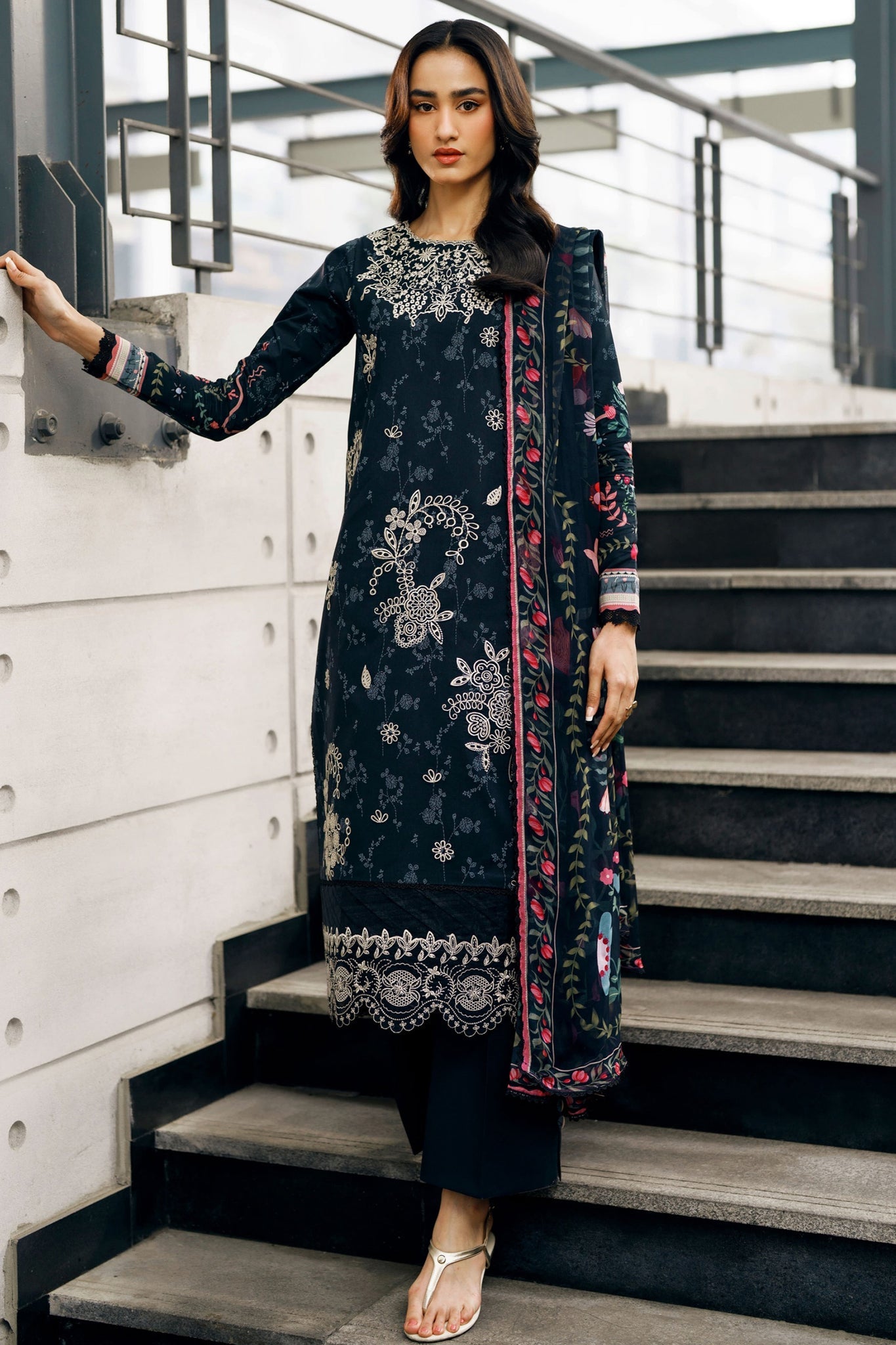 Zync Summer Essentials By Florent Unstitched 3 Piece Summer Vol-02 Suit-FZ-1B