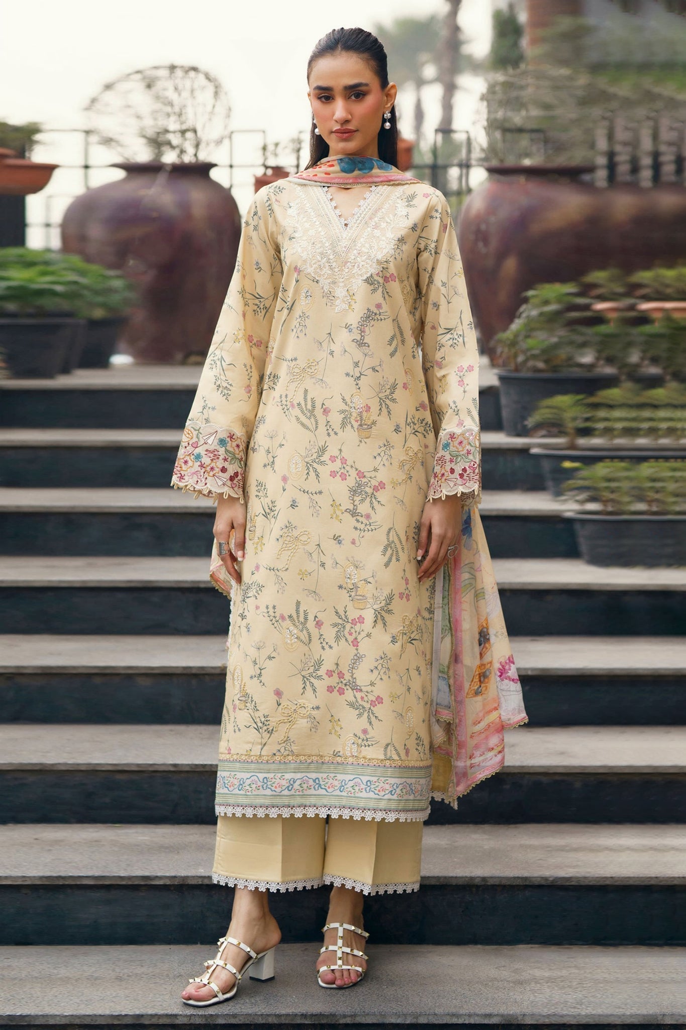 Zync Summer Essentials By Florent Unstitched 3 Piece Summer Vol-02 Suit-FZ-3B