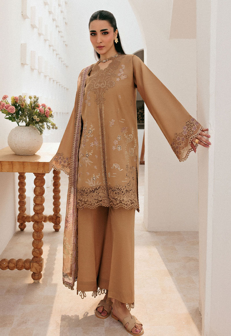 Zync By Florent Unstitched 3 Piece Luxury Lawn Suit-FZ-7B