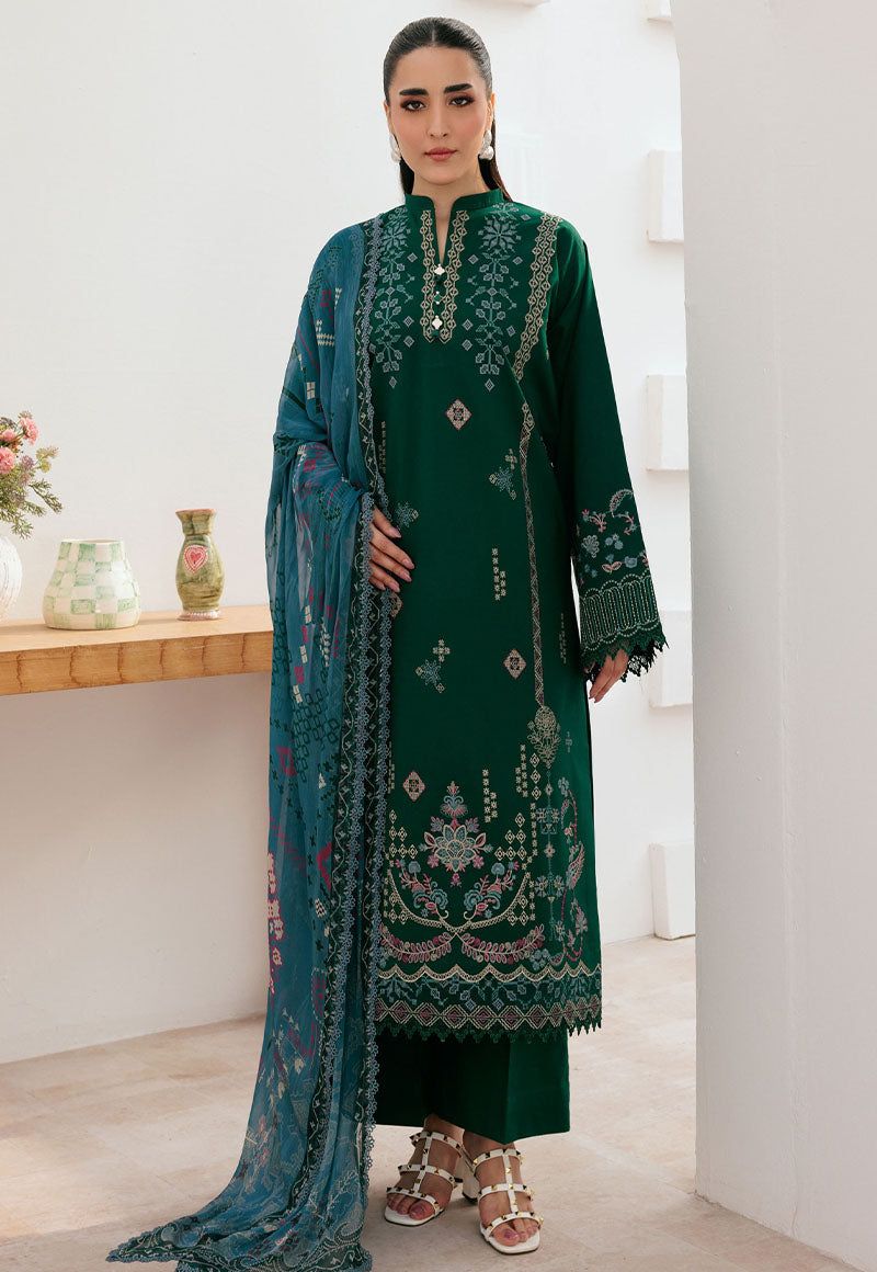 Zync By Florent Unstitched 3 Piece Luxury Lawn Suit-FZ-8B