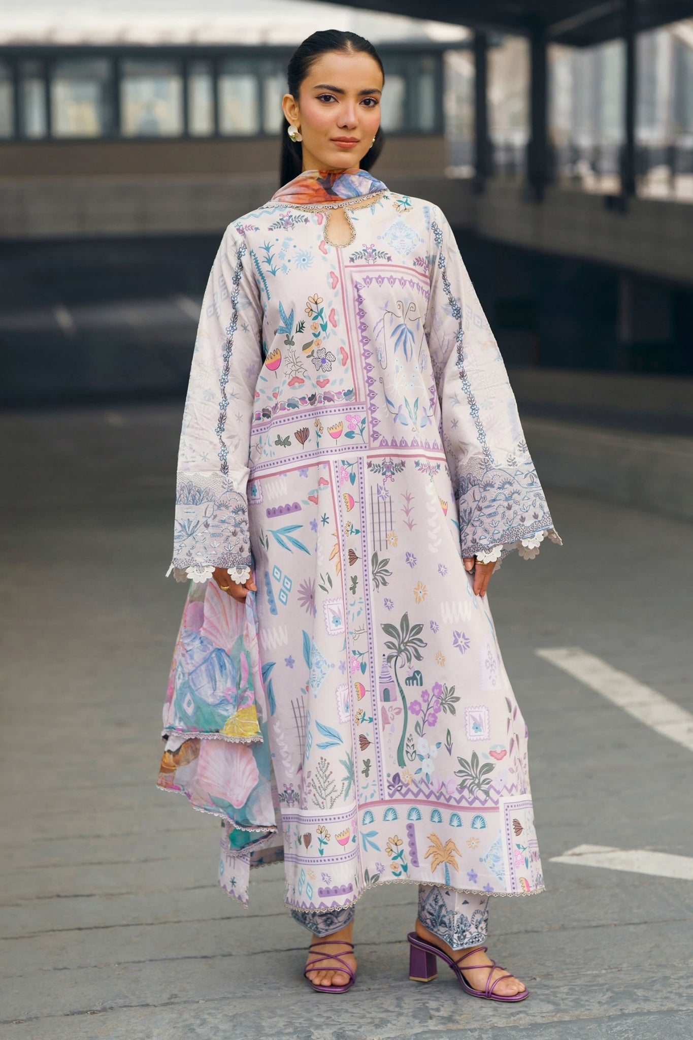 Zync Summer Essentials By Florent Unstitched 3 Piece Summer Vol-02 Suit-FZ-9B