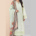 zellbury -Embroidered Shirt Shalwar Dupatta - Yellow - Lawn Suit-0372