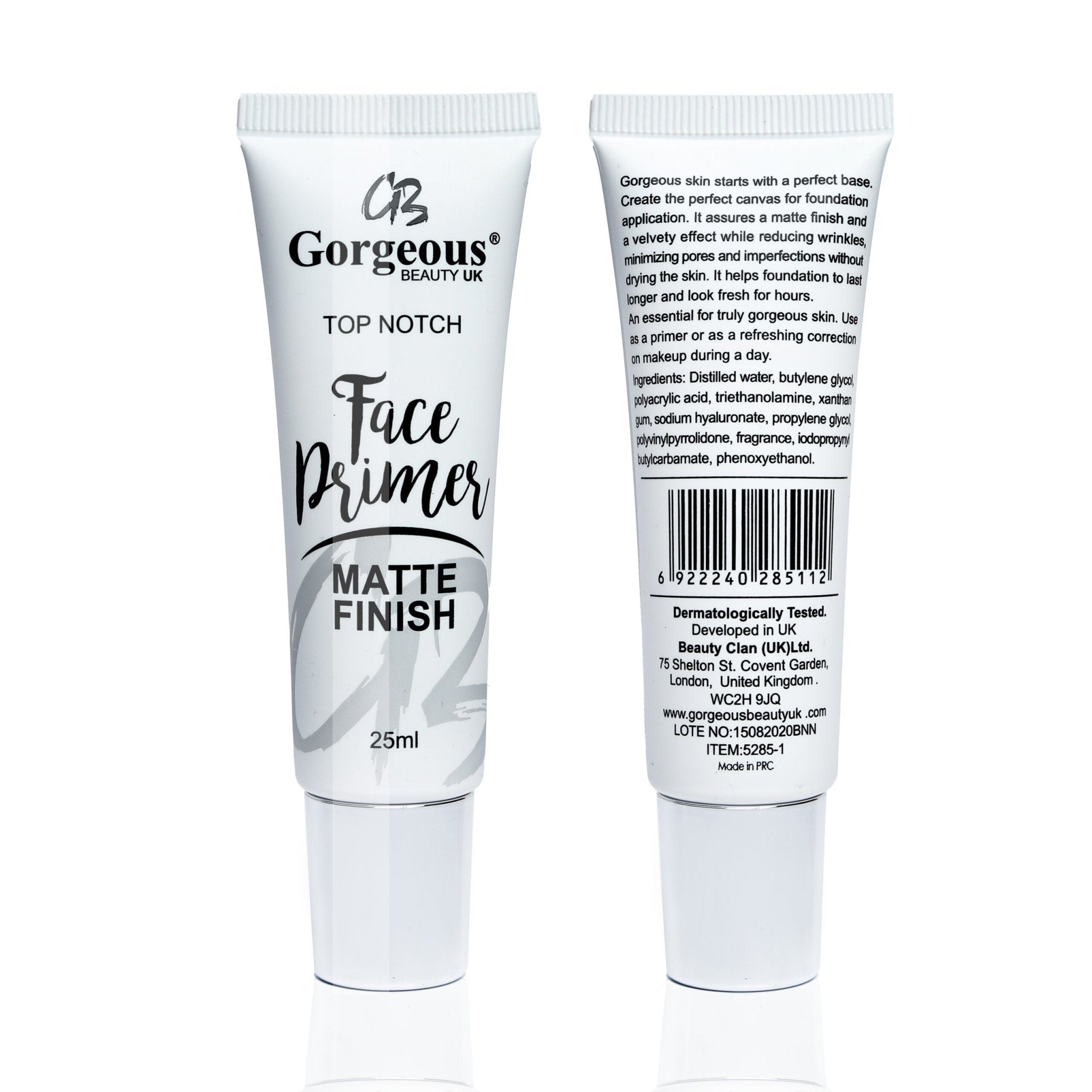 Gorgeous Beauty Top Notch Face Primer Matte Finish 25Ml