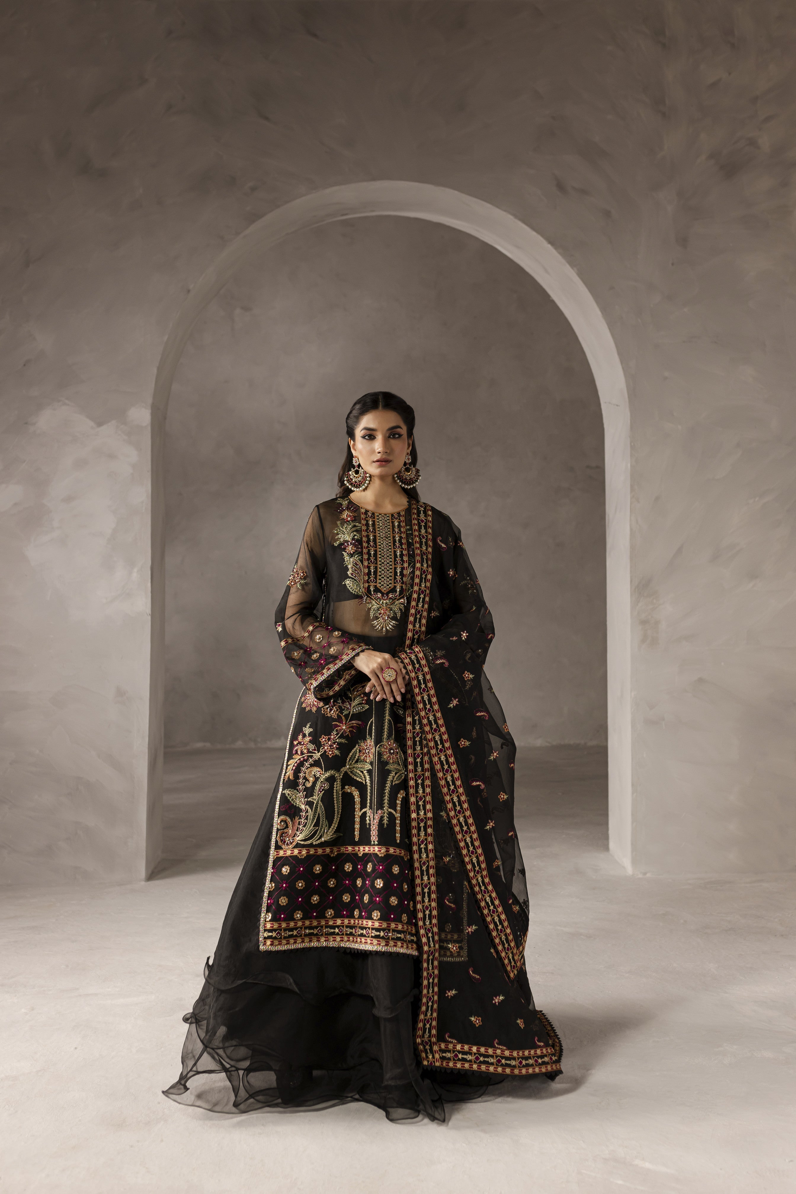 Eblouir By Imran Ramzan Unstitched 3 Piece Luxury Formals Collection'2025-Fleurs de Minuit