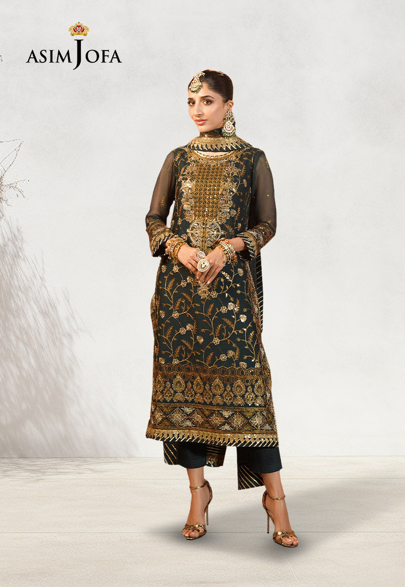 Asim Jofa Chamak Damak Ajcd-18 Embroidered Chiffon 3 Pcs