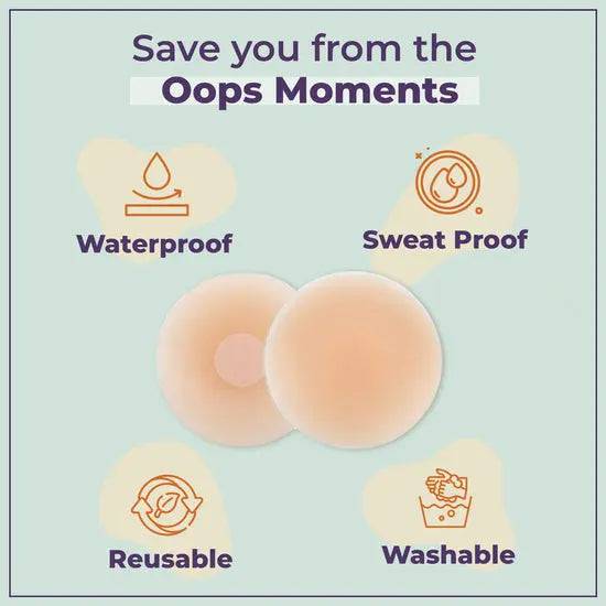 Free Sajiero Women Reusable Pasties Silicone Nipple Cover Sticker - App - My Store