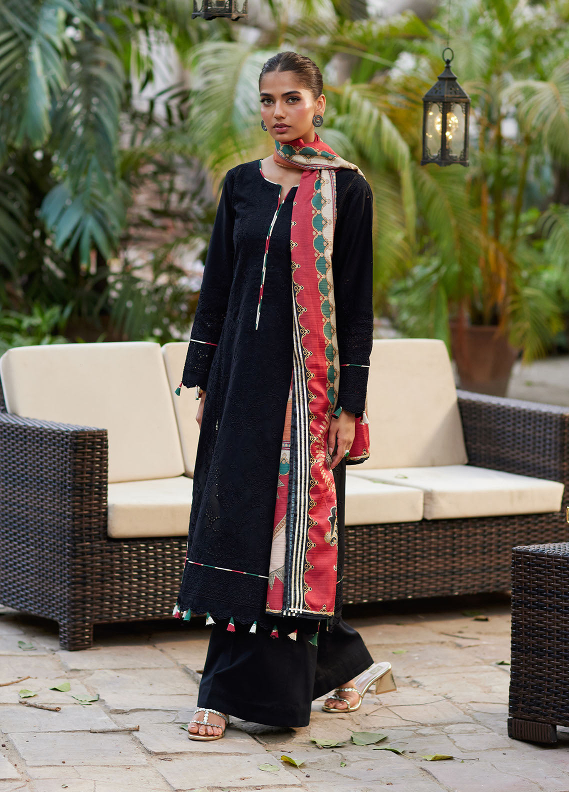 Lumiere By Gulaal Unstitched 3 Piece Chikankari Lawn Suit-Solene