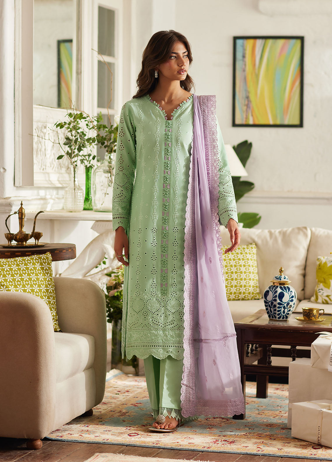 Lumiere By Gulaal Unstitched 3 Piece Chikankari Lawn Suit-Alira